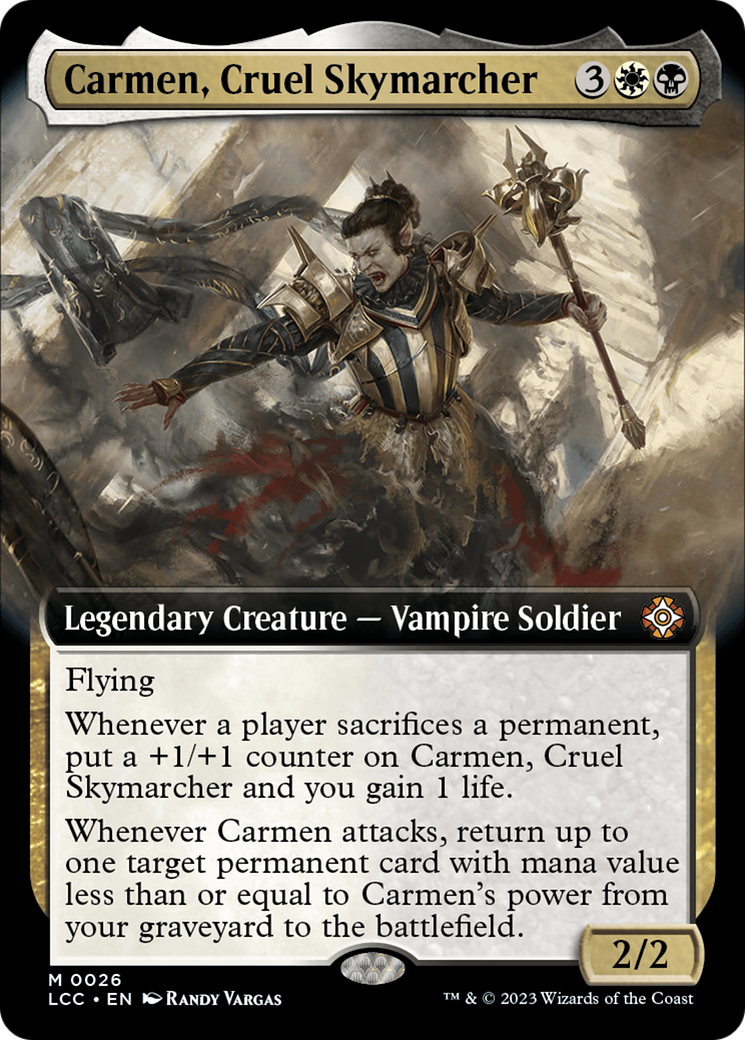 Carmen, Cruel Skymarcher (Extended Art) [The Lost Caverns of Ixalan Commander] | The Clever Kobold