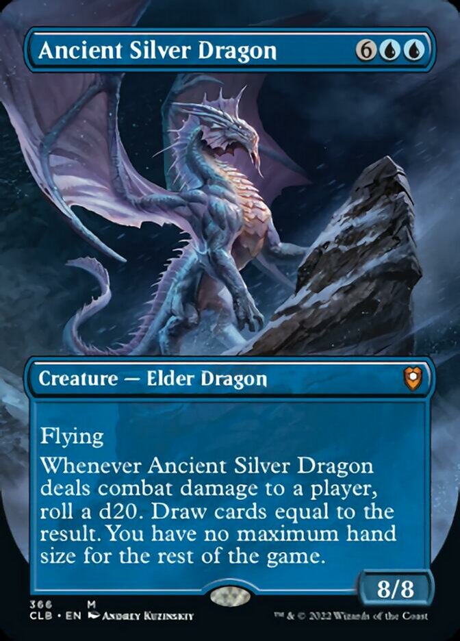 Ancient Silver Dragon (Borderless Alternate Art) [Commander Legends: Battle for Baldur's Gate] | The Clever Kobold