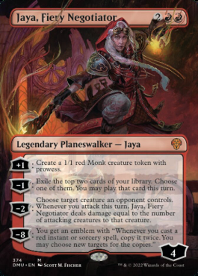 Jaya, Fiery Negotiator (Borderless) [Dominaria United] | The Clever Kobold