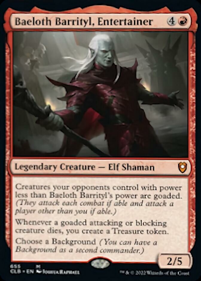 Baeloth Barrityl, Entertainer [Commander Legends: Battle for Baldur's Gate] | The Clever Kobold