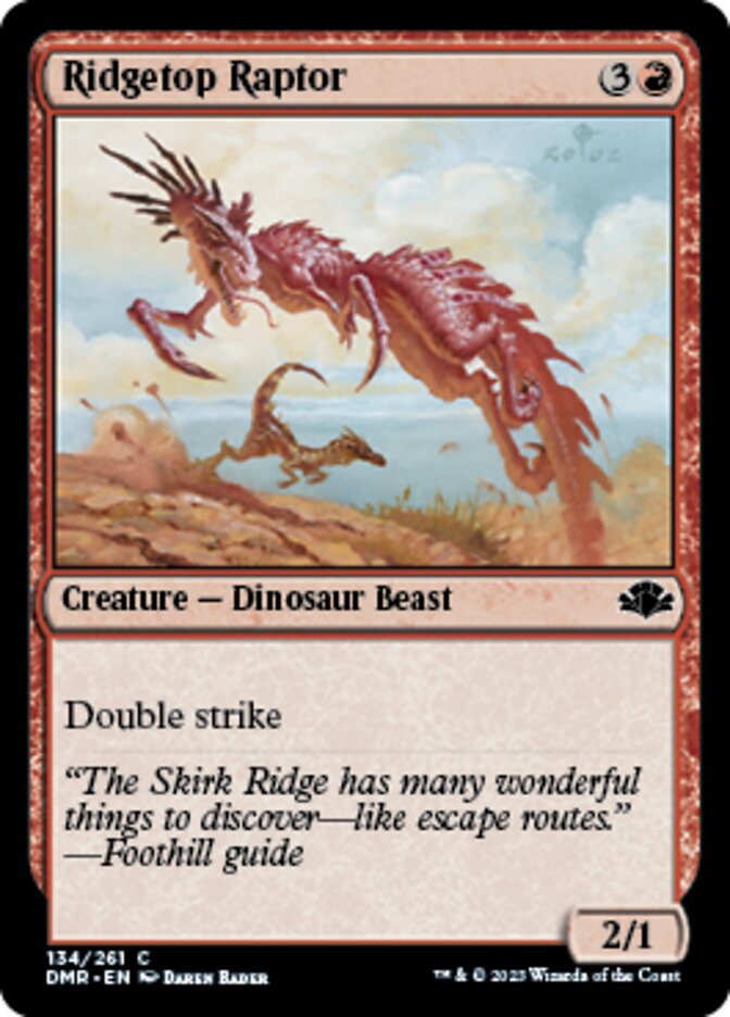 Ridgetop Raptor [Dominaria Remastered] | The Clever Kobold
