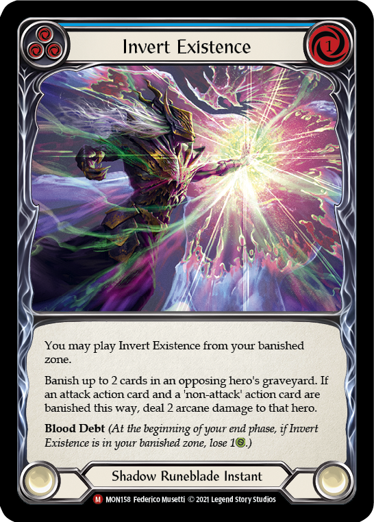 Invert Existence [MON158-RF] 1st Edition Rainbow Foil | The Clever Kobold