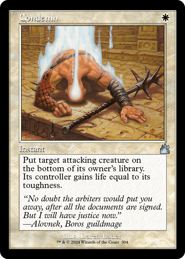 Condemn (Retro Frame) [Ravnica Remastered] | The Clever Kobold