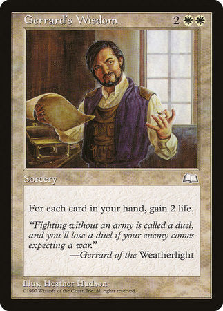 Gerrard's Wisdom [Weatherlight] | The Clever Kobold