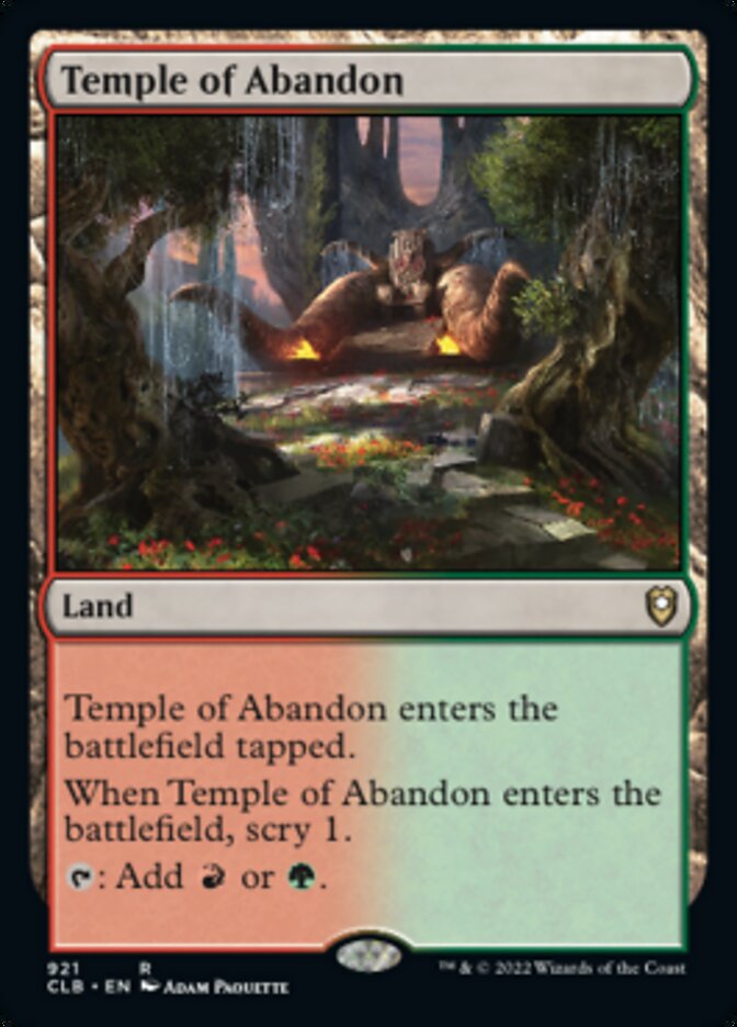 Temple of Abandon [Commander Legends: Battle for Baldur's Gate] | The Clever Kobold