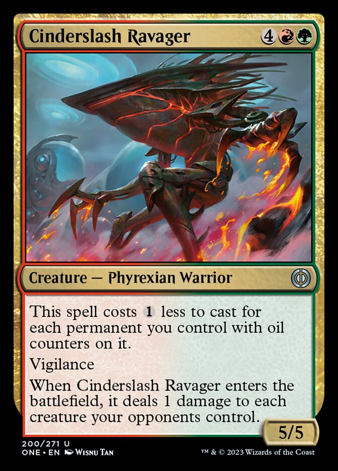 Cinderslash Ravager [Phyrexia: All Will Be One] | The Clever Kobold