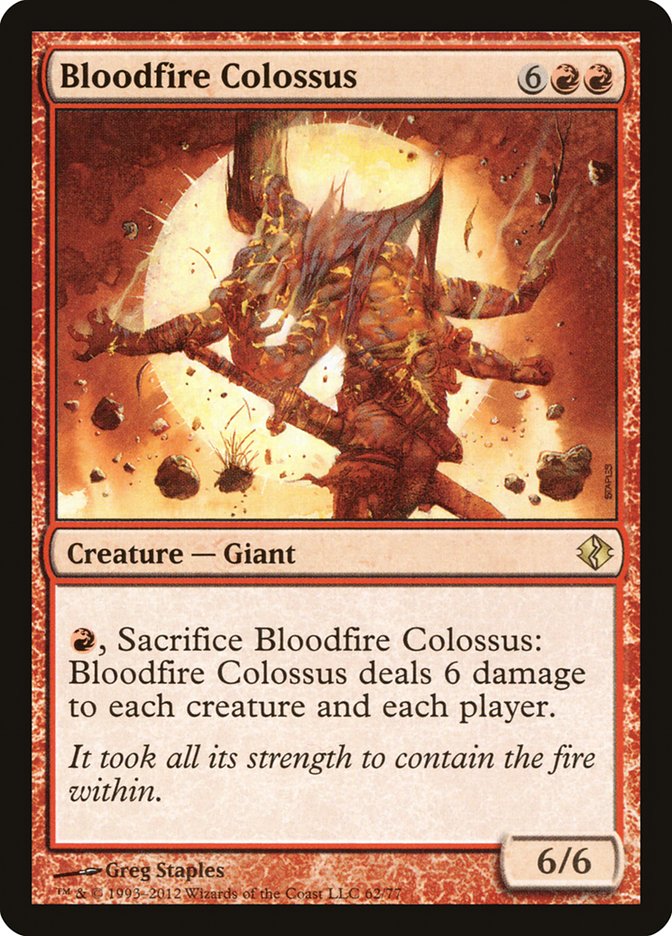 Bloodfire Colossus [Duel Decks: Venser vs. Koth] | The Clever Kobold