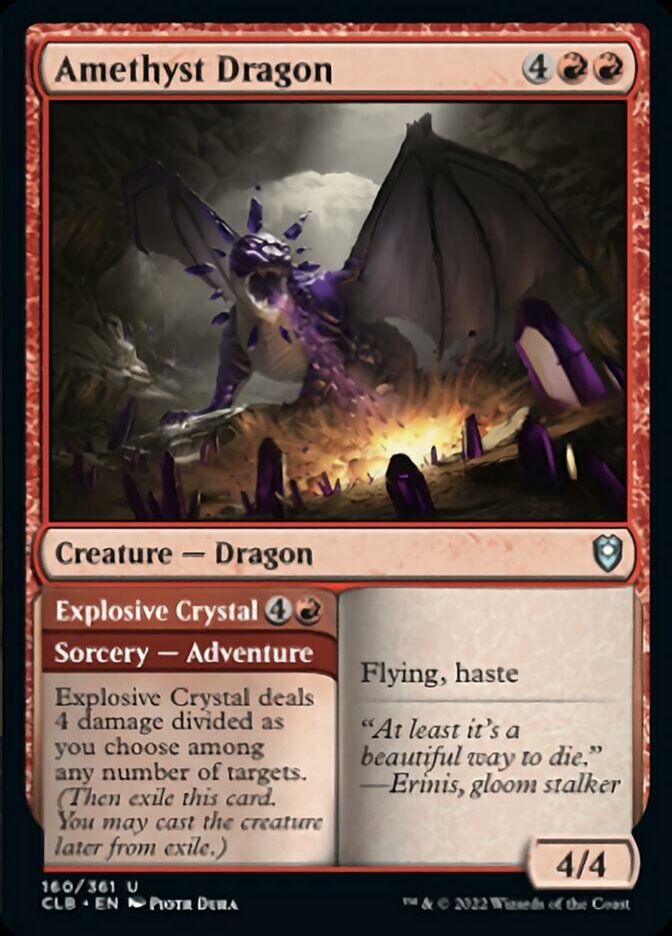 Amethyst Dragon // Explosive Crystal [Commander Legends: Battle for Baldur's Gate] | The Clever Kobold