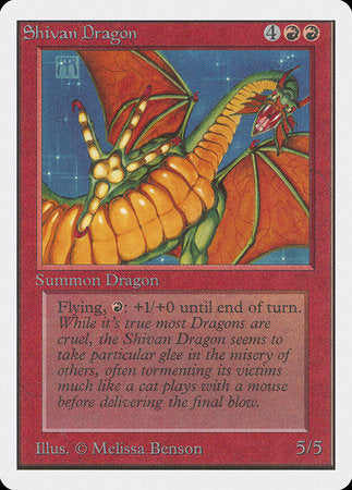 Shivan Dragon [Unlimited Edition] | The Clever Kobold