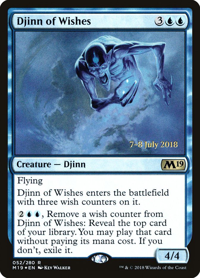Djinn of Wishes  [Core Set 2019 Prerelease Promos] | The Clever Kobold