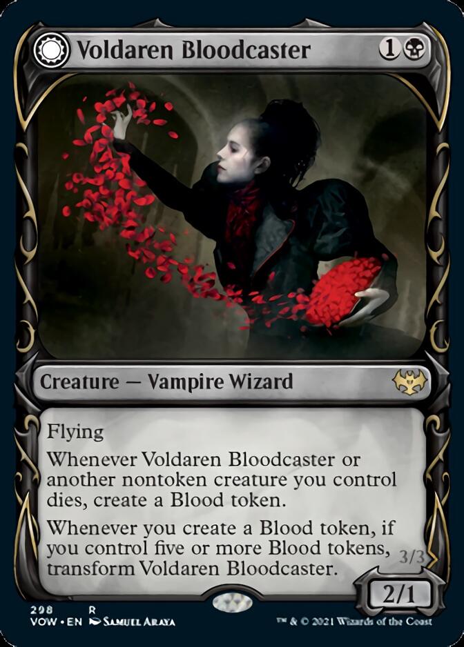 Voldaren Bloodcaster // Bloodbat Summoner (Showcase Fang Frame) [Innistrad: Crimson Vow] | The Clever Kobold